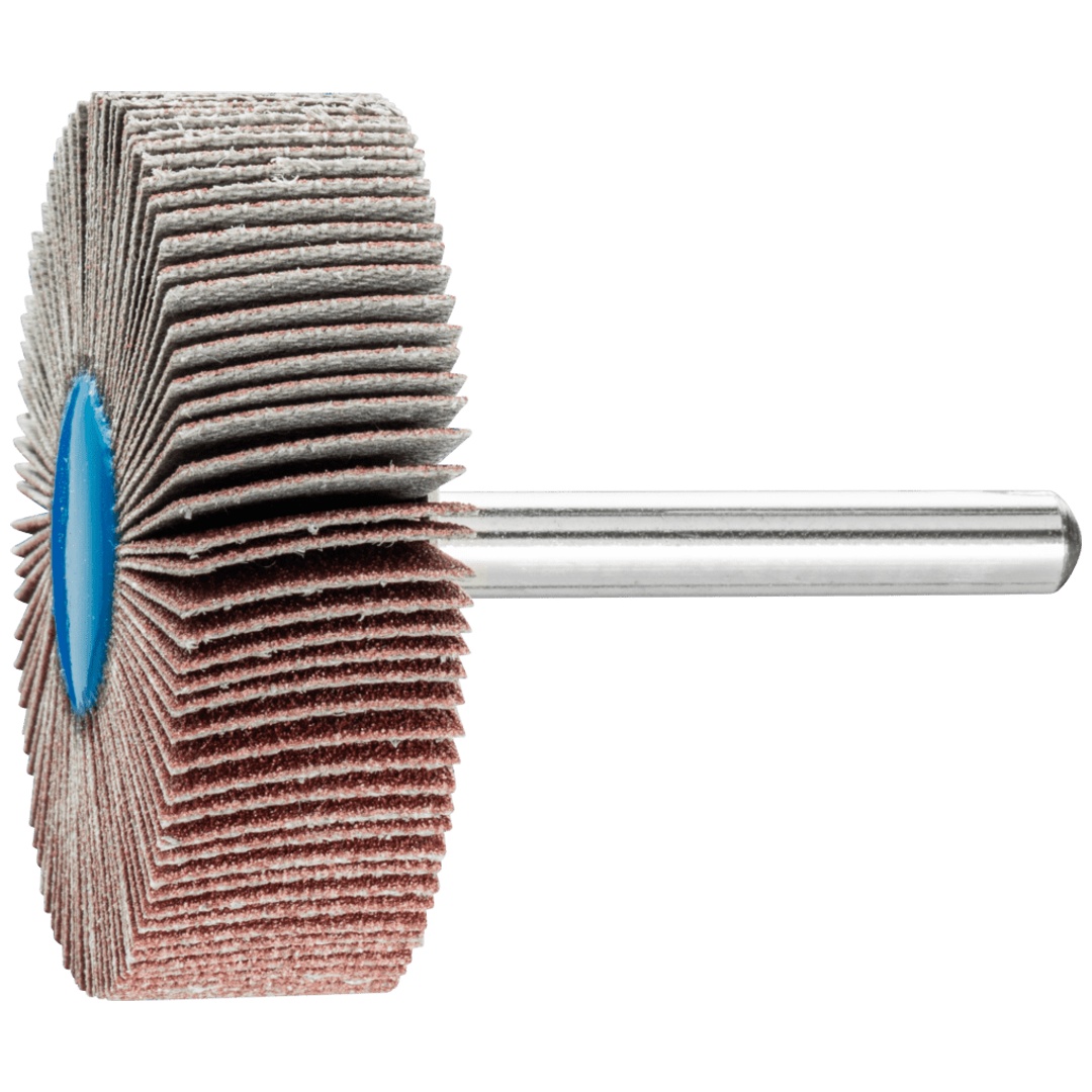 PFERD TOOLS Korund Fächerschleifer F Ø 50x15 mm Schaft-Ø 6 mm A120 für Feinschliff und Finish