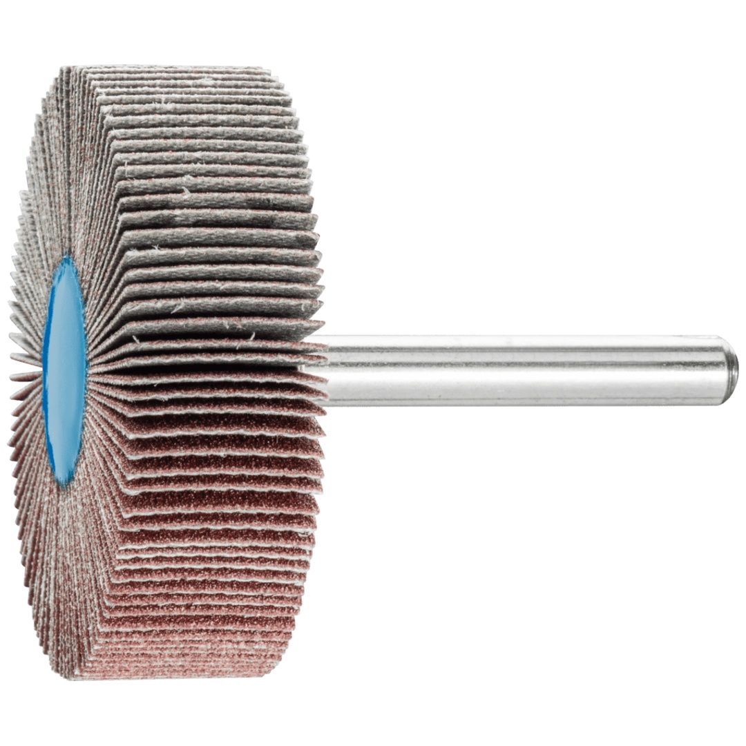 PFERD TOOLS Korund Fächerschleifer F Ø 50x15 mm Schaft-Ø 6 mm A150 für Feinschliff und Finish