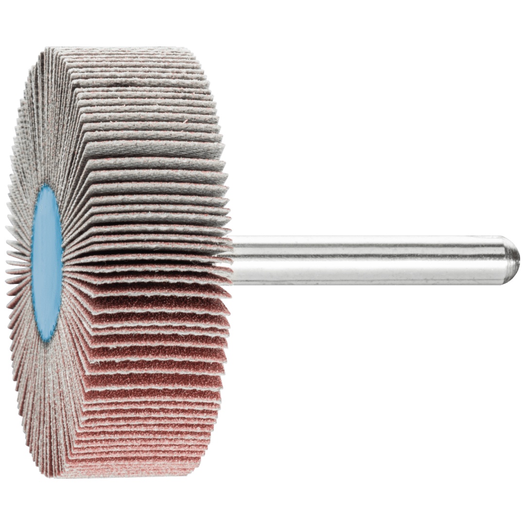 PFERD TOOLS Korund Fächerschleifer F Ø 50x15 mm Schaft-Ø 6 mm A180 für Feinschliff und Finish