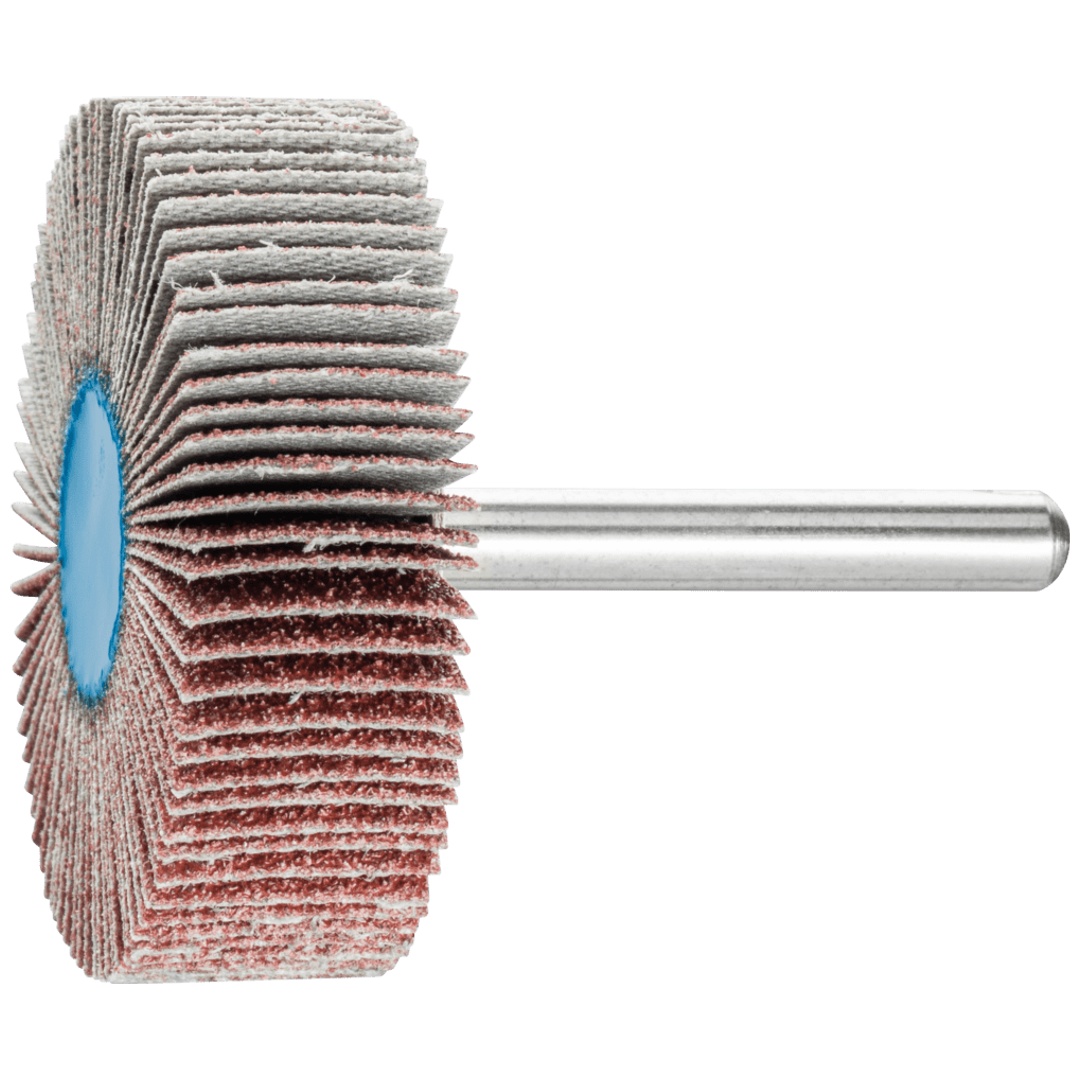 PFERD TOOLS Korund Fächerschleifer F Ø 50x15 mm Schaft-Ø 6 mm A60 für Feinschliff und Finish