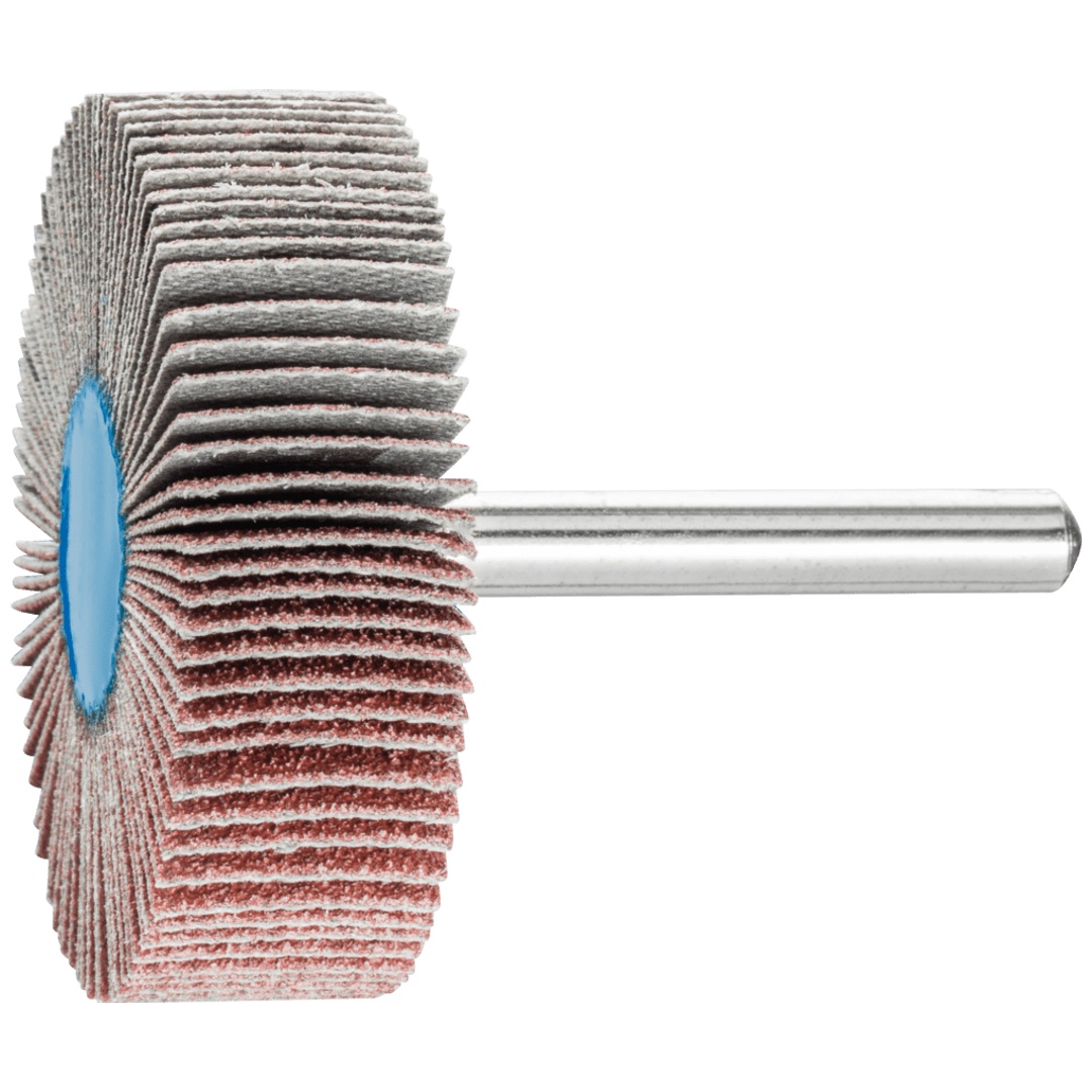 PFERD TOOLS Korund Fächerschleifer F Ø 50x15 mm Schaft-Ø 6 mm A80 für Feinschliff und Finish
