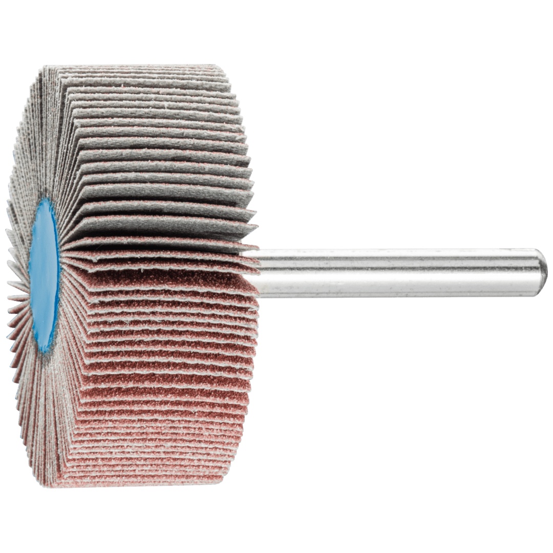 PFERD TOOLS Korund Fächerschleifer F Ø 50x20mm Schaft-Ø 6 mm A120 für Feinschliff und Finish