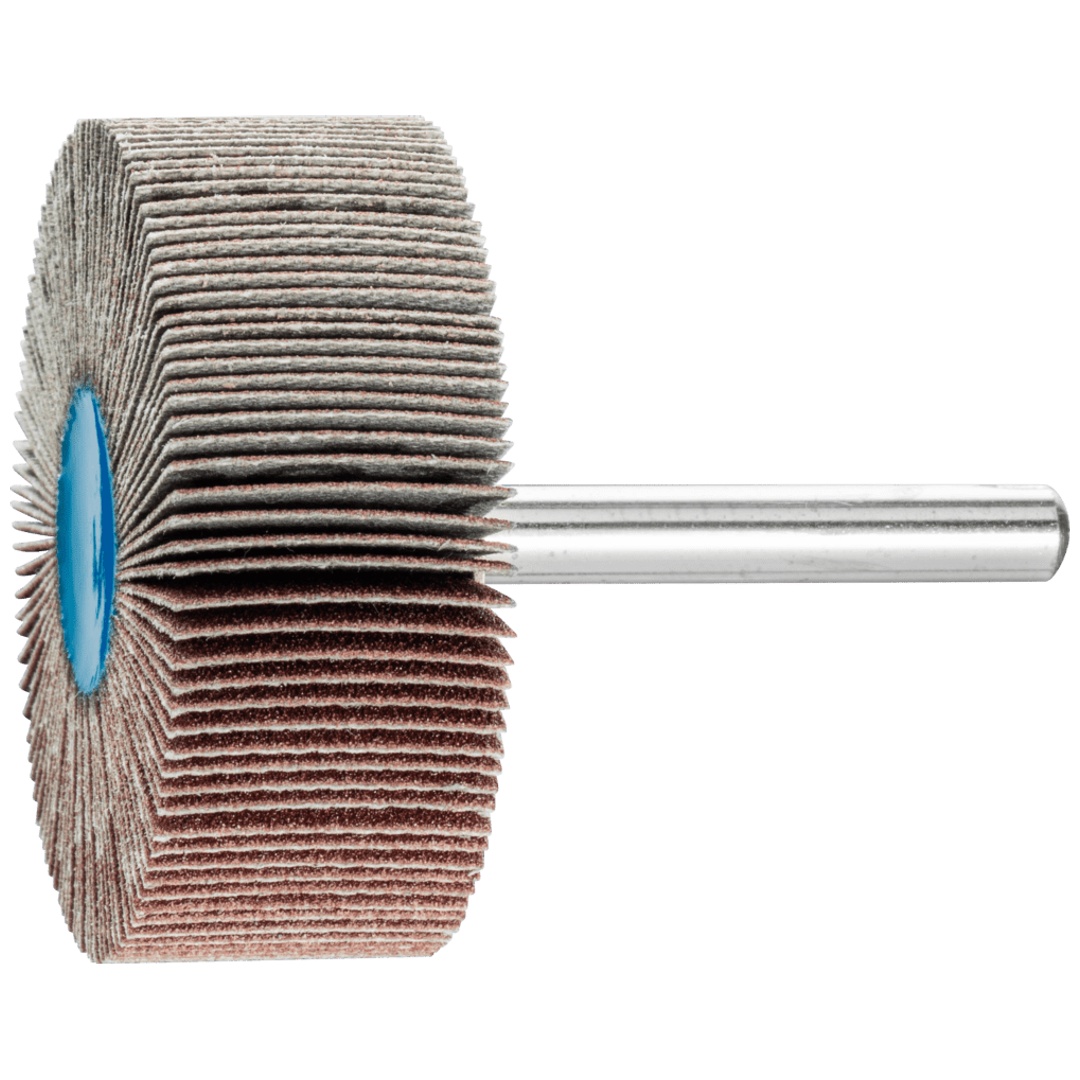 PFERD TOOLS Korund Fächerschleifer F Ø 50x20mm Schaft-Ø 6 mm A150 für Feinschliff und Finish