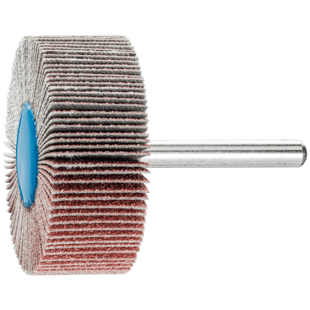 PFERD TOOLS Korund Fächerschleifer F Ø 50x20mm Schaft-Ø 6 mm A80 für Feinschliff und Finish