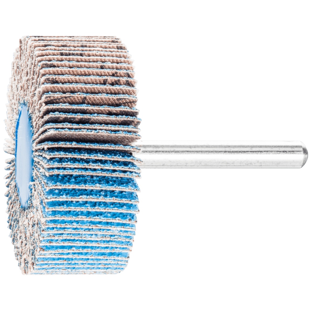 PFERD TOOLS Zirkon Fächerschleifer F Ø 50x20mm Schaft-Ø 6 mm Z-COOL60 für kühlen Schliff auf Edelstahl