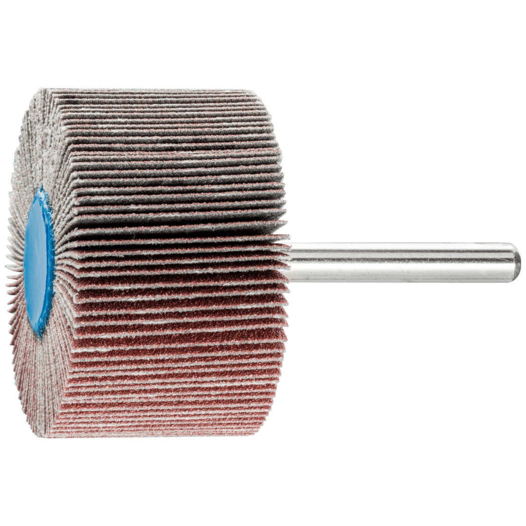 PFERD TOOLS Korund Fächerschleifer F Ø 50x30mm Schaft-Ø 6 mm A120 für Feinschliff und Finish
