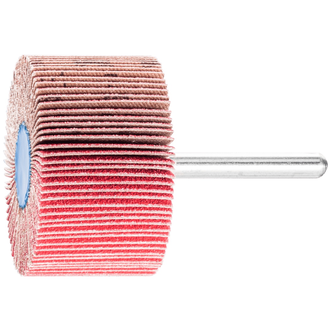 PFERD TOOLS Keramikkorn Fächerschleifer F Ø 50x30mm Schaft-Ø 6 mm CO-COOL120 hoher Abtrag auf Edelstahl
