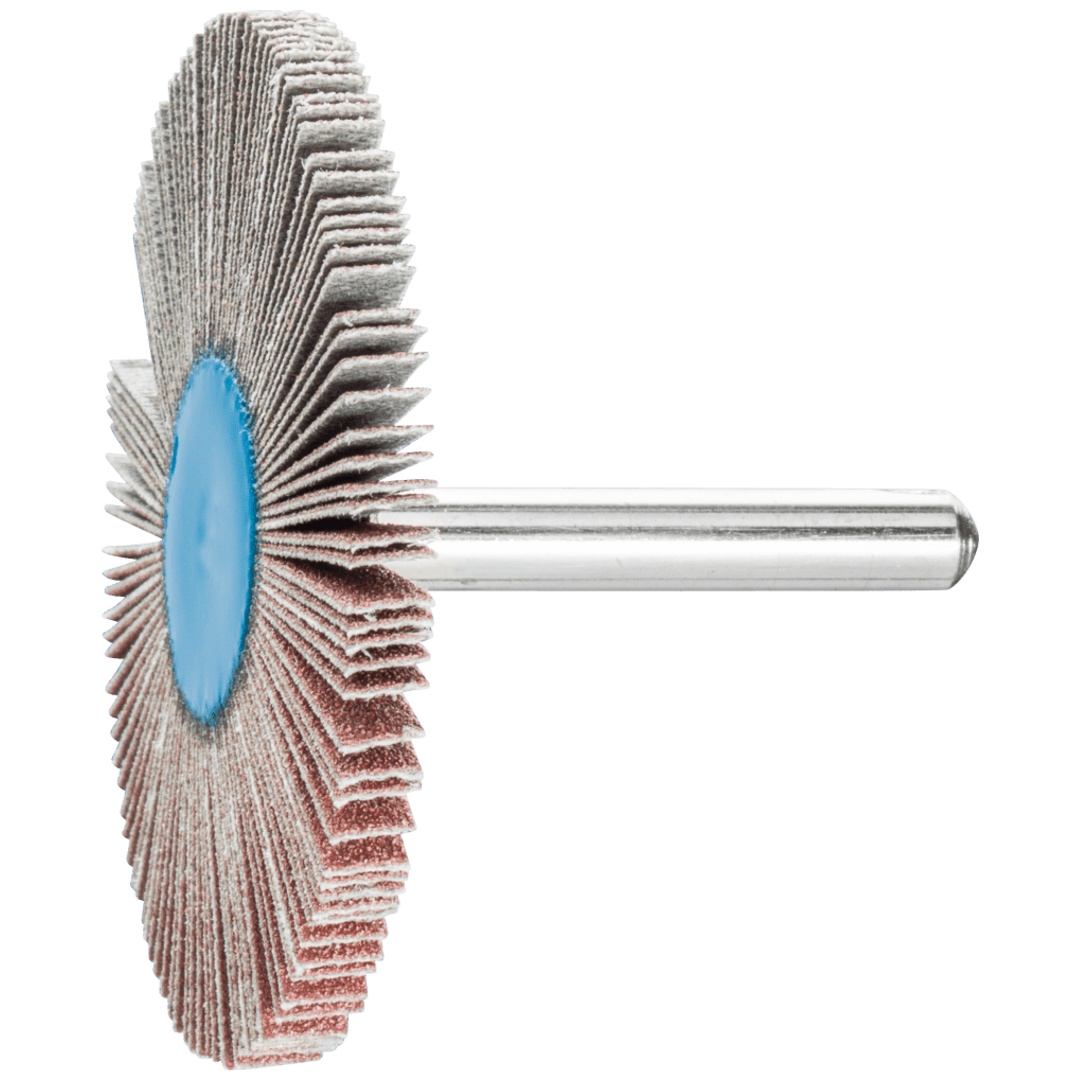 PFERD TOOLS Korund Fächerschleifer F Ø 60x5 mm Schaft-Ø 6 mm A120 für Feinschliff und Finish