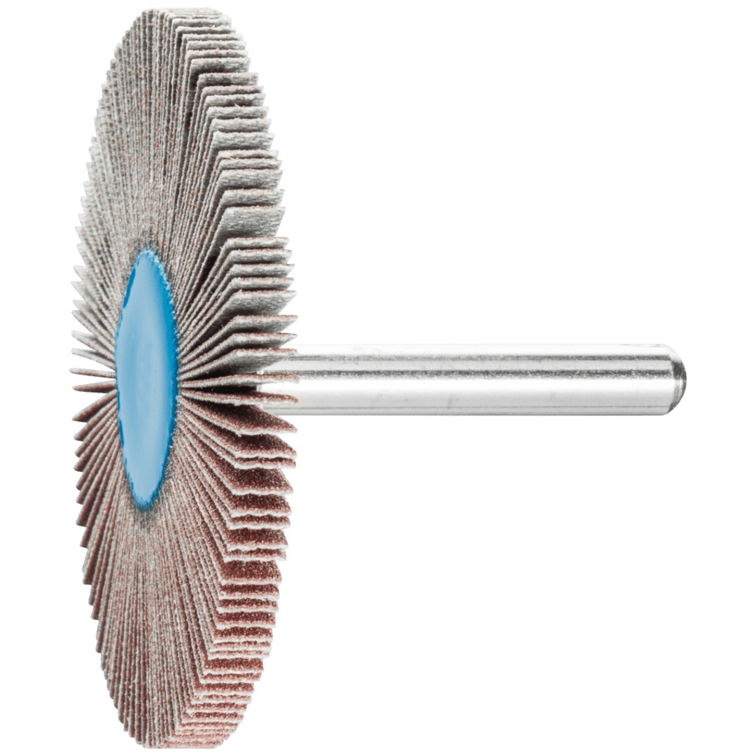 PFERD TOOLS Korund Fächerschleifer F Ø 60x5 mm Schaft-Ø 6 mm A150 für Feinschliff und Finish