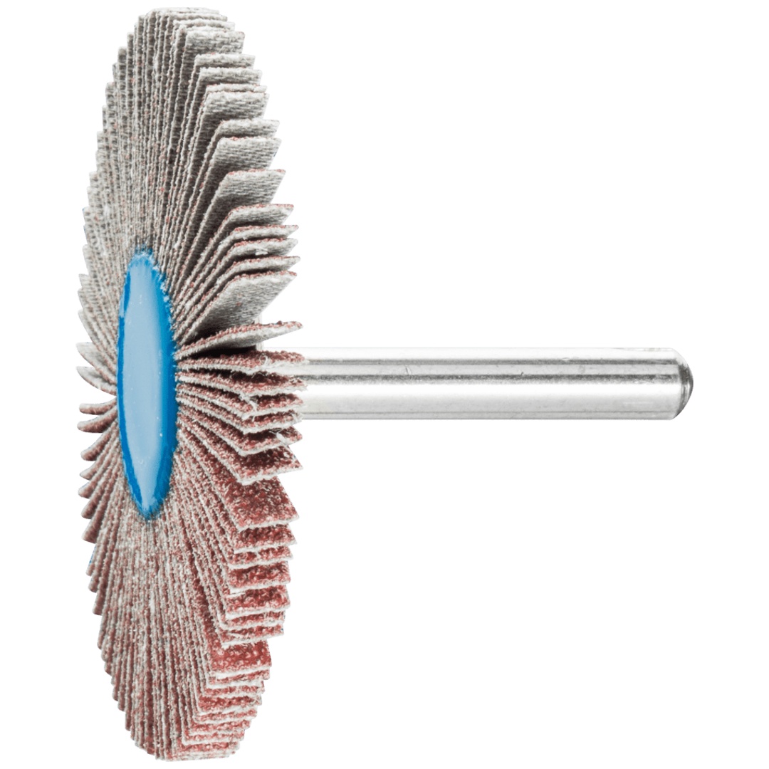 PFERD TOOLS Korund Fächerschleifer F Ø 60x5 mm Schaft-Ø 6 mm A60 für Feinschliff und Finish