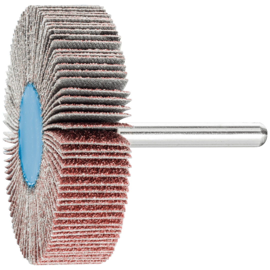 PFERD TOOLS Korund Fächerschleifer F Ø 60x15 mm Schaft-Ø 6 mm A60 für Feinschliff und Finish