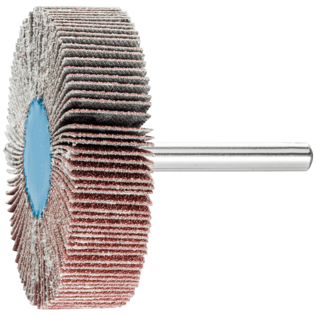 PFERD TOOLS Korund Fächerschleifer F Ø 60x15 mm Schaft-Ø 6 mm A80 für Feinschliff und Finish