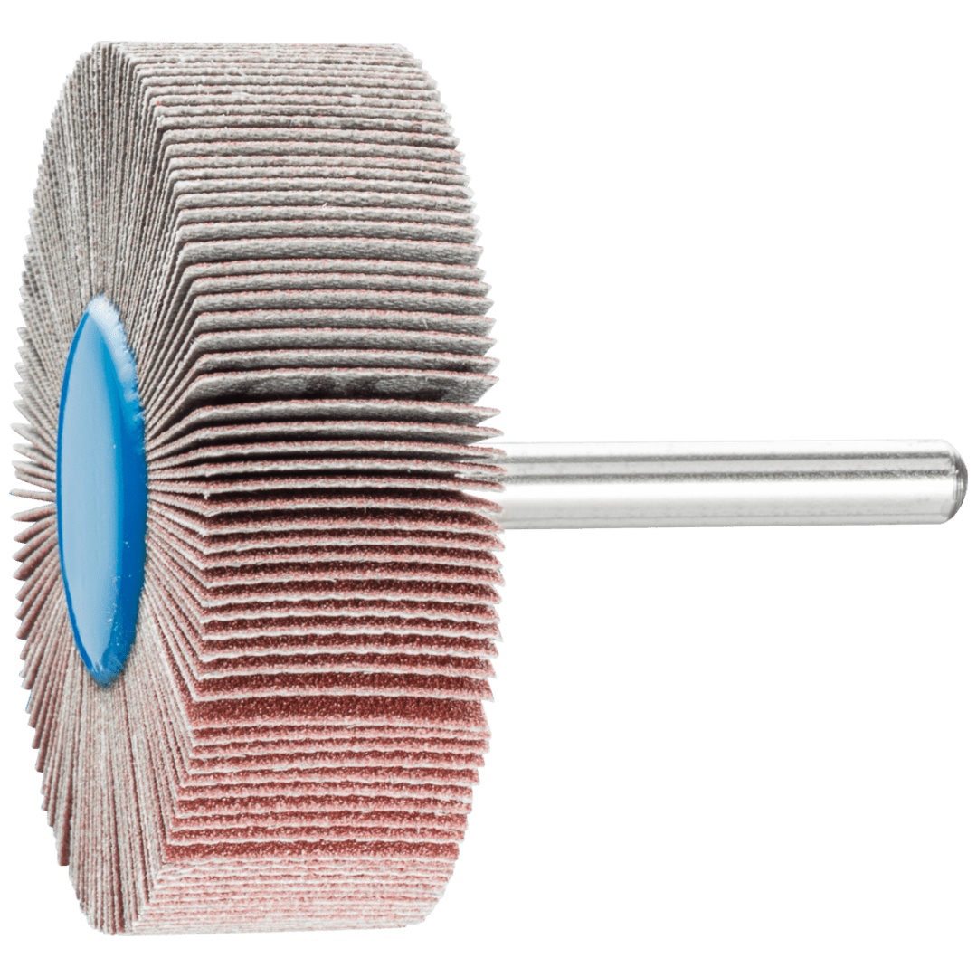 PFERD TOOLS Korund Fächerschleifer F Ø 60x20mm Schaft-Ø 6 mm A150 für Feinschliff und Finish