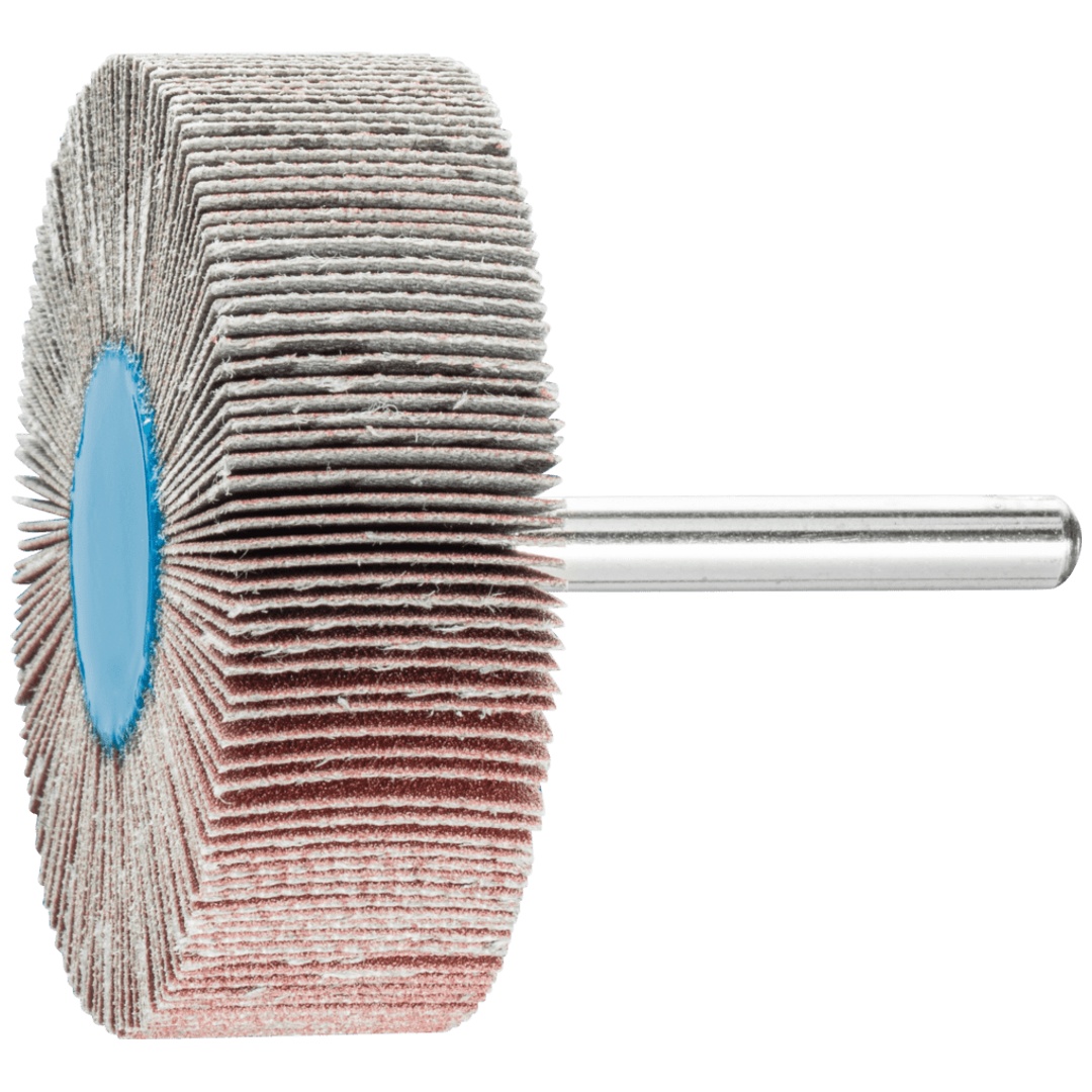 PFERD TOOLS Korund Fächerschleifer F Ø 60x20mm Schaft-Ø 6 mm A240 für Feinschliff und Finish
