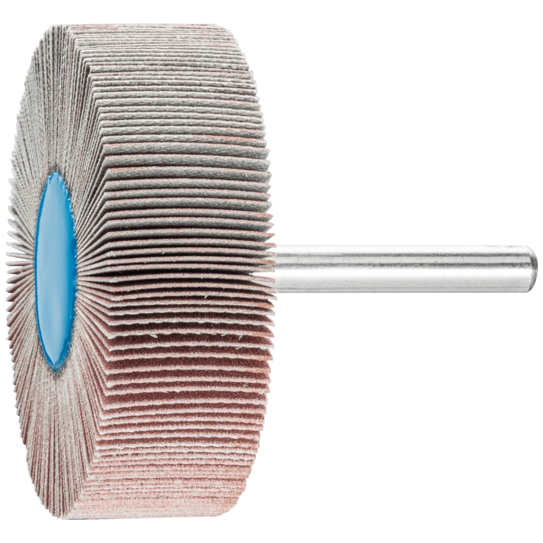 PFERD TOOLS Korund Fächerschleifer F Ø 60x20mm Schaft-Ø 6 mm A320 für Feinschliff und Finish