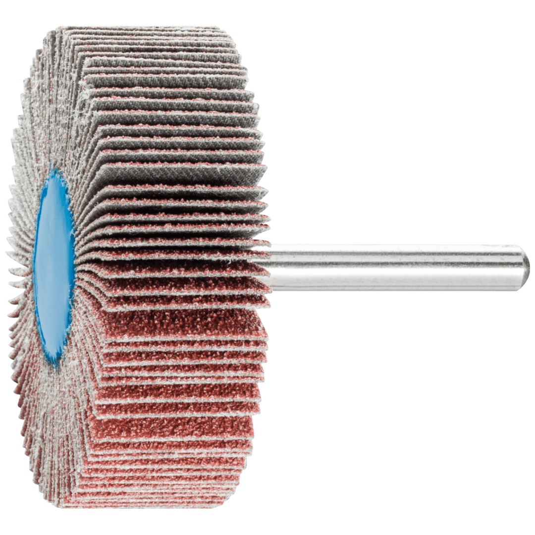 PFERD TOOLS Korund Fächerschleifer F Ø 60x20mm Schaft-Ø 6 mm A60 für Feinschliff und Finish