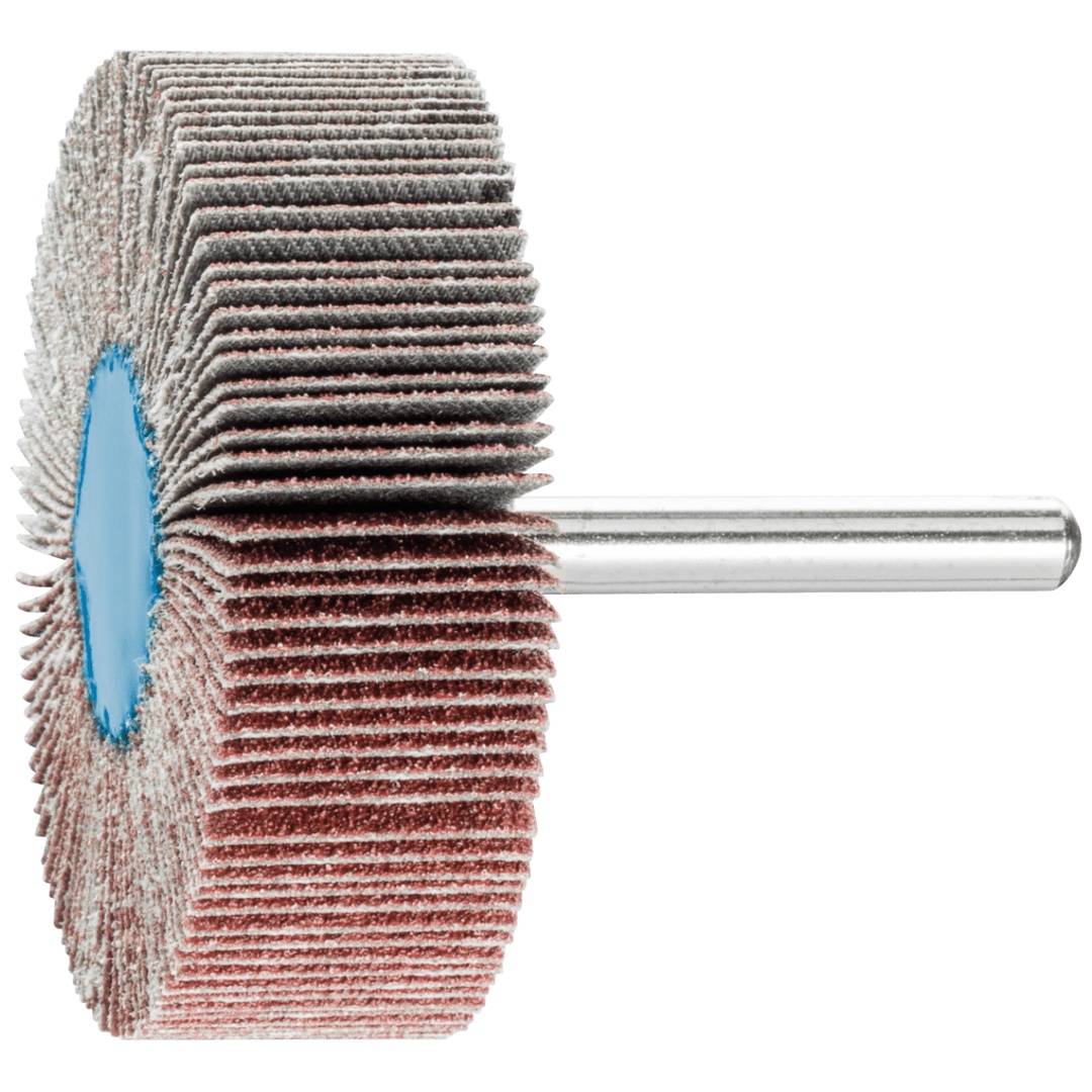 PFERD TOOLS Korund Fächerschleifer F Ø 60x20mm Schaft-Ø 6 mm A80 für Feinschliff und Finish