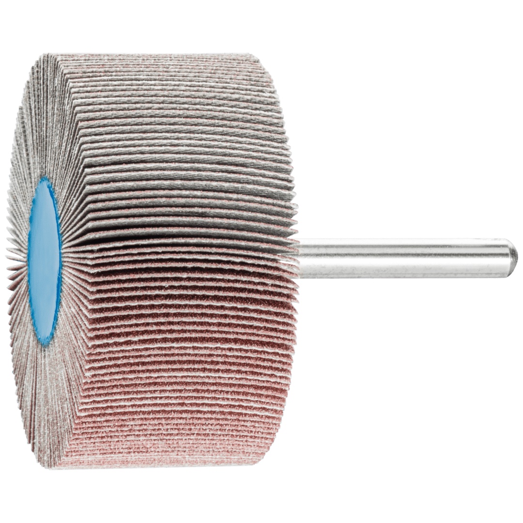 PFERD TOOLS Korund Fächerschleifer F Ø 60x30mm Schaft-Ø 6 mm A150 für Feinschliff und Finish