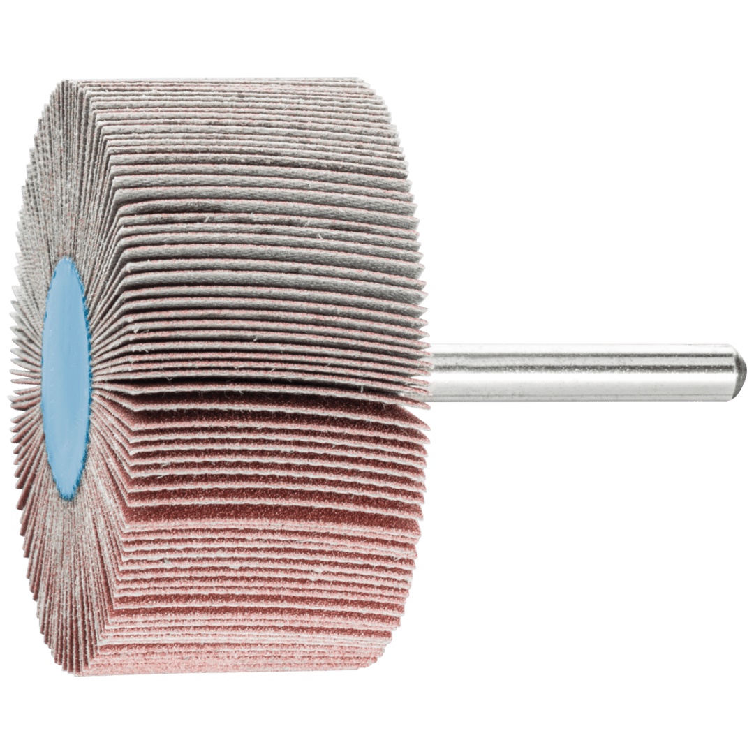 PFERD TOOLS Korund Fächerschleifer F Ø 60x30mm Schaft-Ø 6 mm A180 für Feinschliff und Finish