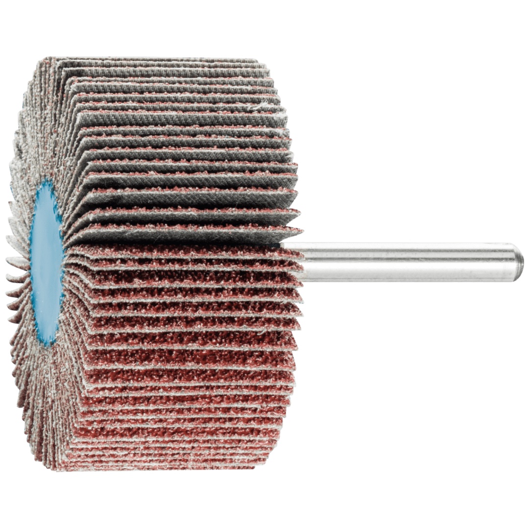 PFERD TOOLS Korund Fächerschleifer F Ø 60x30mm Schaft-Ø 6 mm A40 für Feinschliff und Finish