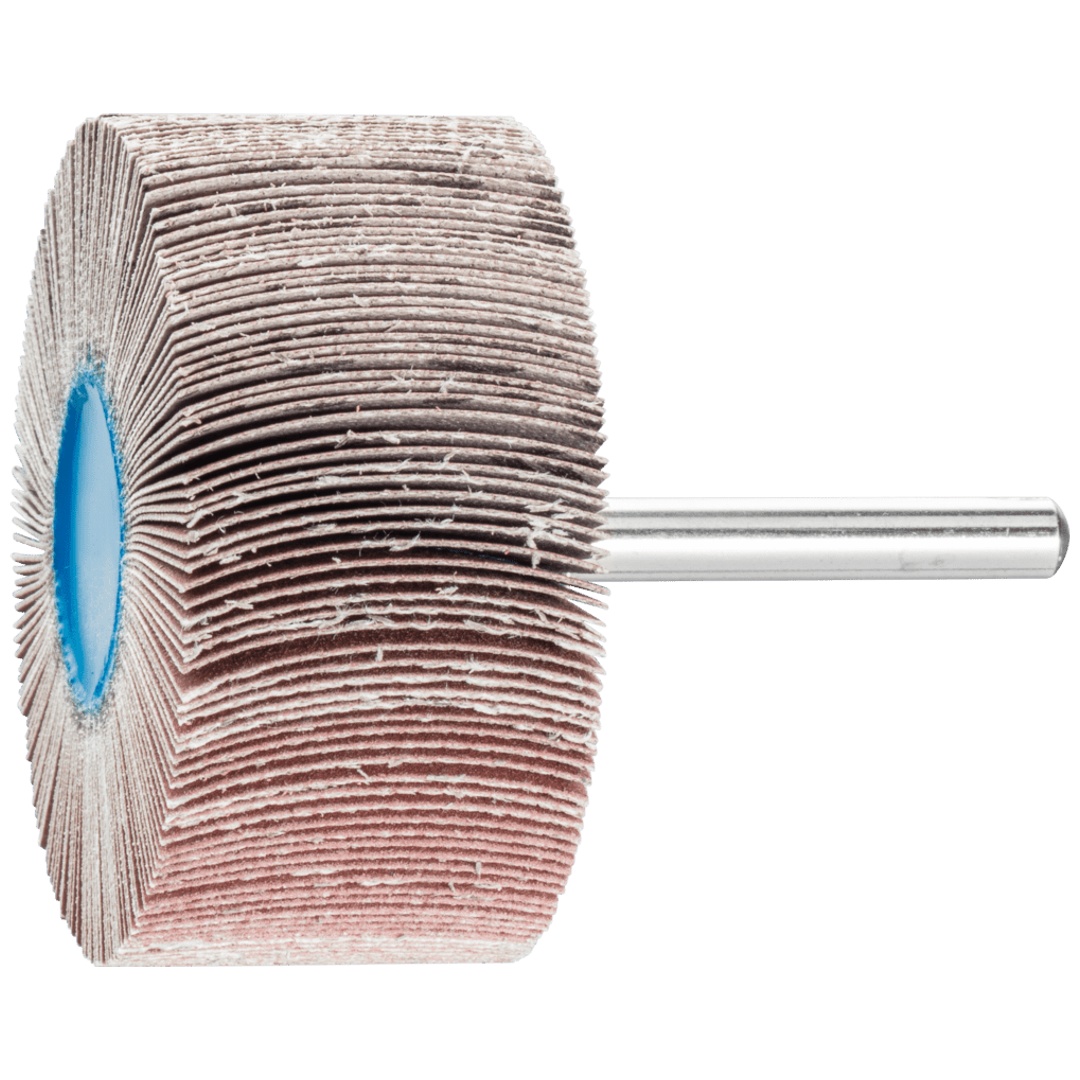 PFERD TOOLS Korund Fächerschleifer F Ø 60x30mm Schaft-Ø 6 mm A400 für Feinschliff und Finish