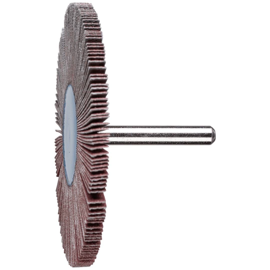 PFERD TOOLS Korund Fächerschleifer F Ø 80x5 mm Schaft-Ø 6 mm A120 für Feinschliff und Finish