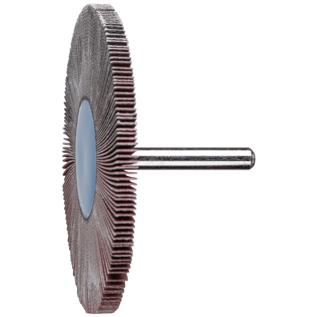 PFERD TOOLS Korund Fächerschleifer F Ø 80x5 mm Schaft-Ø 6 mm A180 für Feinschliff und Finish