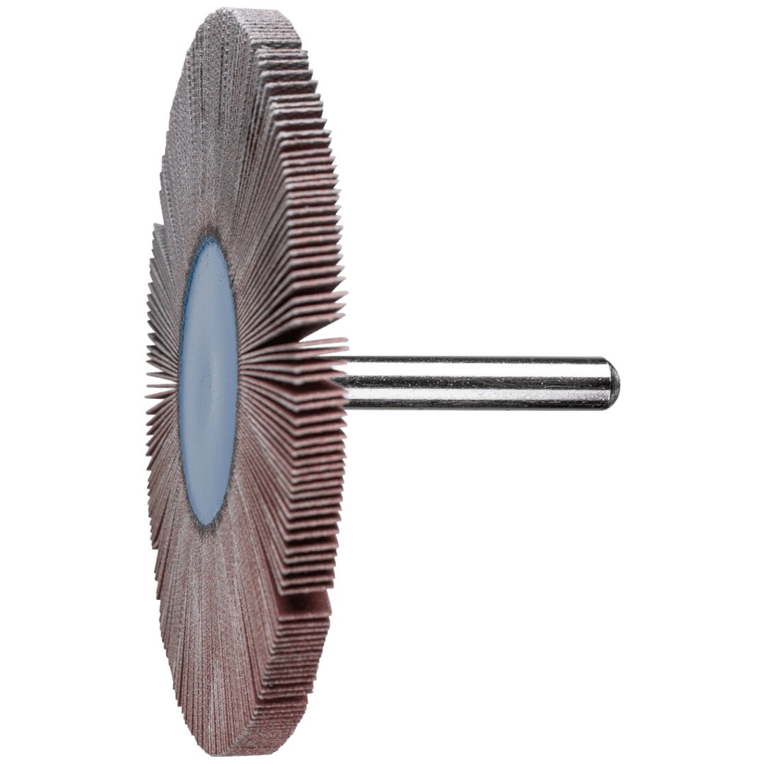 PFERD TOOLS Korund Fächerschleifer F Ø 80x5 mm Schaft-Ø 6 mm A320 für Feinschliff und Finish