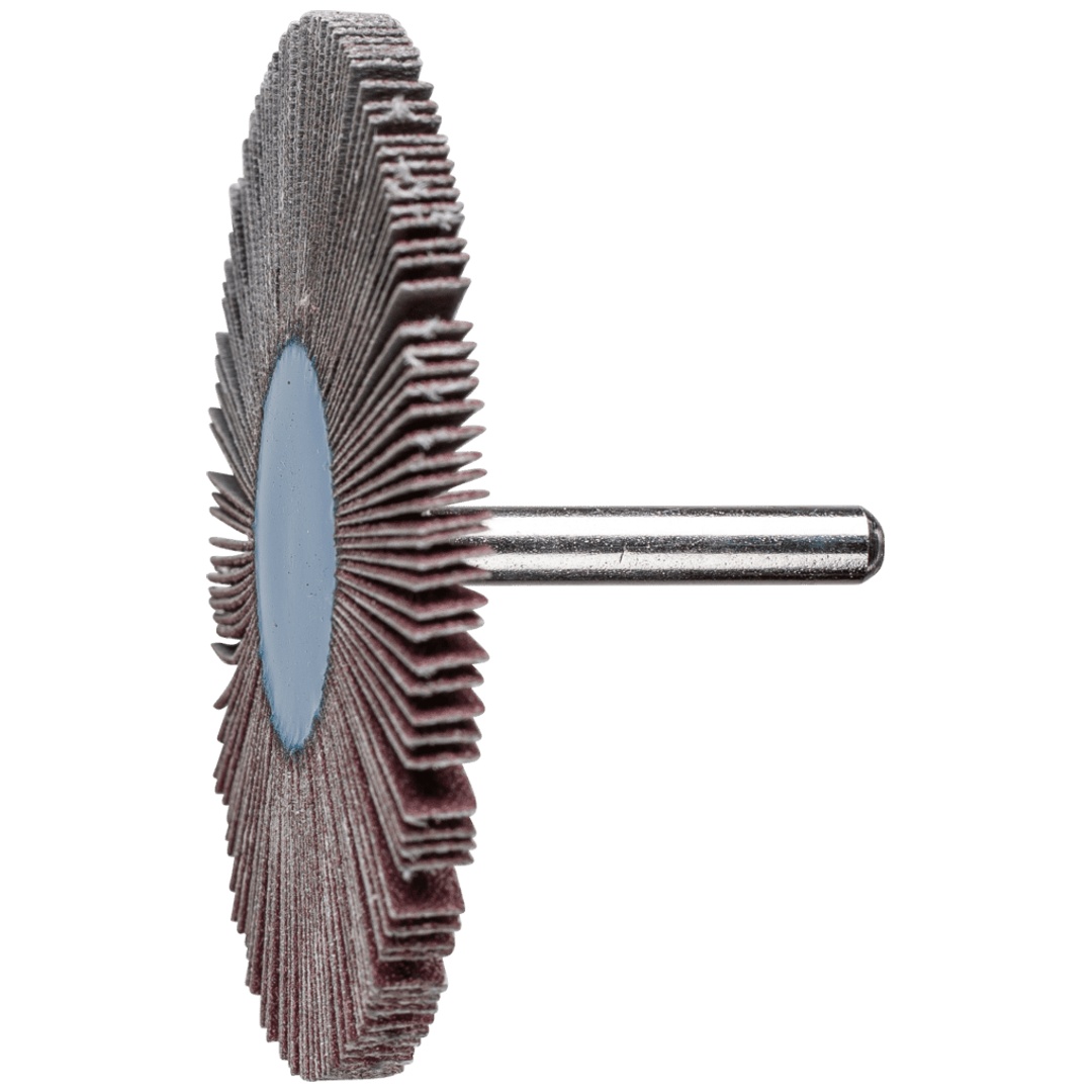 PFERD TOOLS Korund Fächerschleifer F Ø 80x5 mm Schaft-Ø 6 mm A80 für Feinschliff und Finish