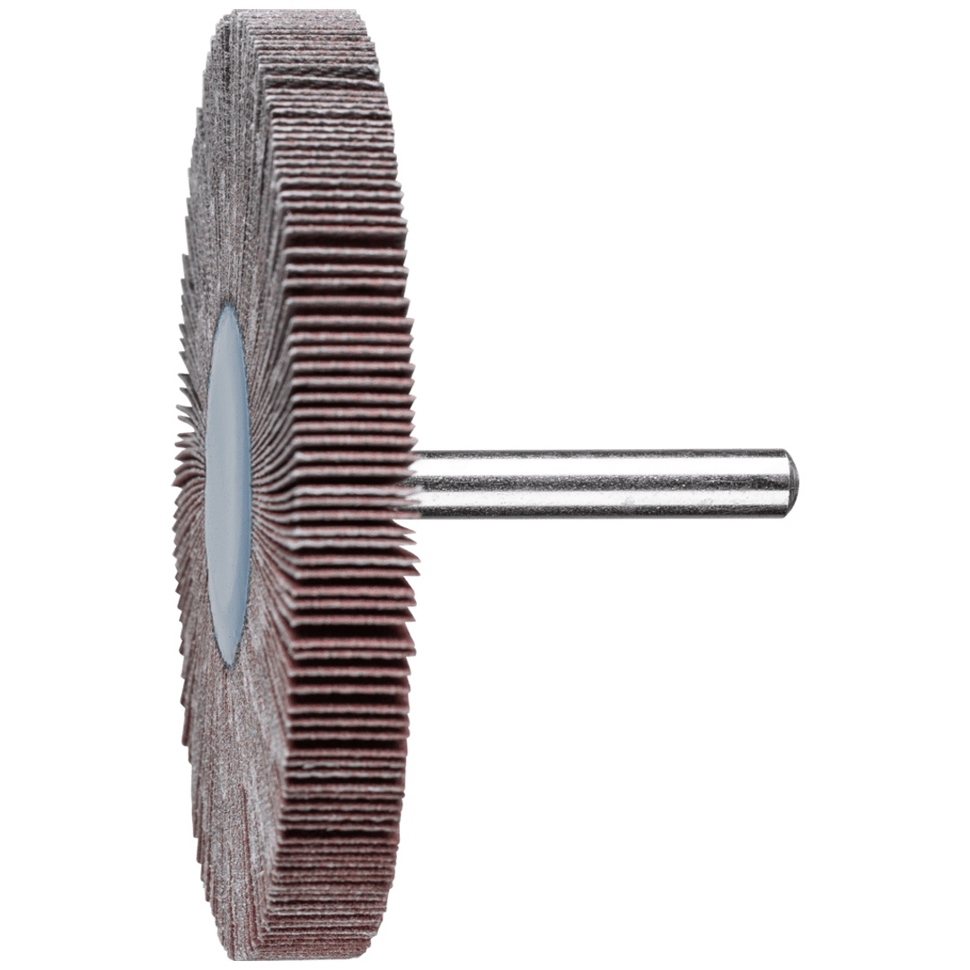 PFERD TOOLS Korund Fächerschleifer F Ø 80x10mm Schaft-Ø 6 mm A240 für Feinschliff und Finish