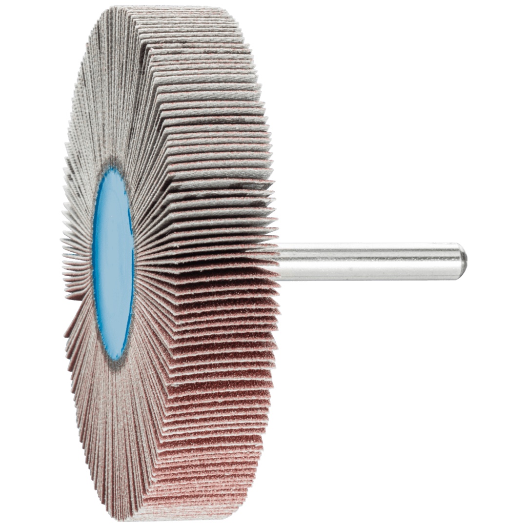 PFERD TOOLS Korund Fächerschleifer F Ø 80x15 mm Schaft-Ø 6 mm A150 für Feinschliff und Finish