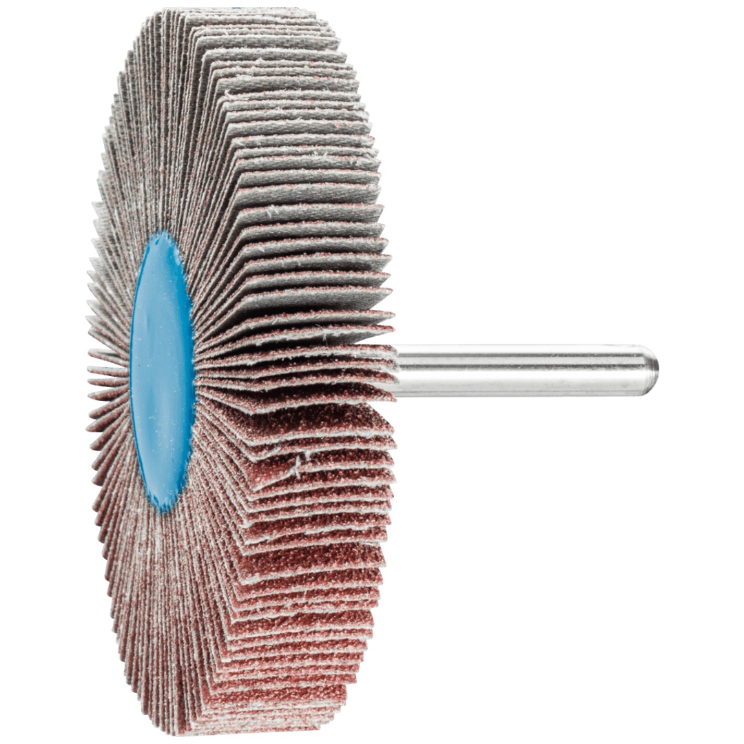 PFERD TOOLS Korund Fächerschleifer F Ø 80x15 mm Schaft-Ø 6 mm A60 für Feinschliff und Finish