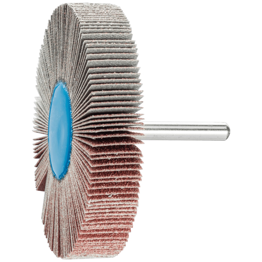 PFERD TOOLS Korund Fächerschleifer F Ø 80x15 mm Schaft-Ø 6 mm A80 für Feinschliff und Finish