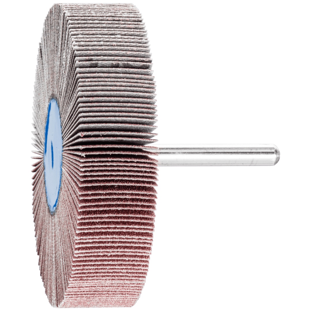 PFERD TOOLS Korund Fächerschleifer F Ø 80x20mm Schaft-Ø 6 mm A150 für Feinschliff und Finish