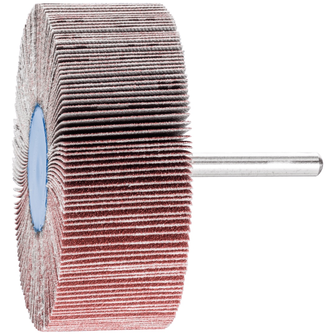 PFERD TOOLS Korund Fächerschleifer F Ø 80x30mm Schaft-Ø 6 mm A120 für Feinschliff und Finish