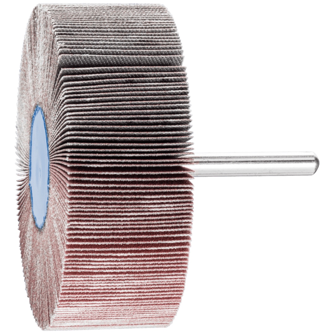 PFERD TOOLS Korund Fächerschleifer F Ø 80x30mm Schaft-Ø 6 mm A240 für Feinschliff und Finish