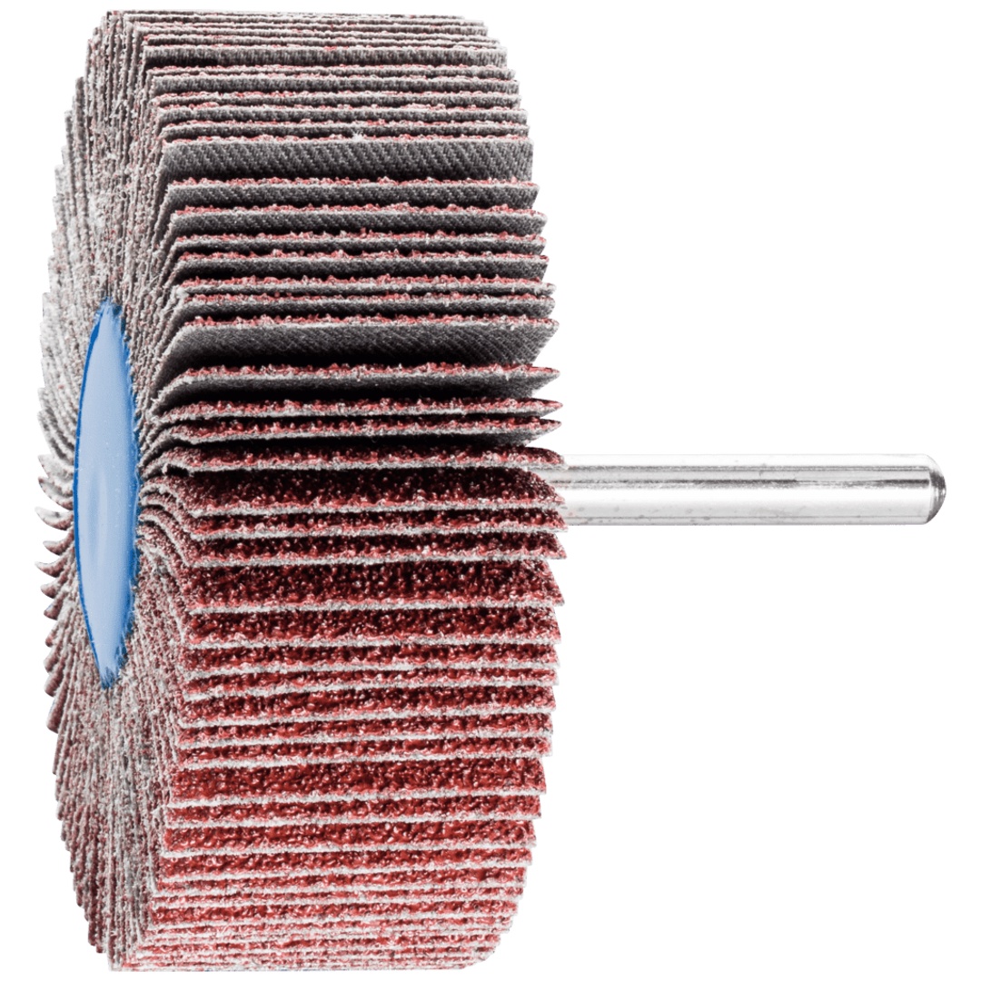 PFERD TOOLS Korund Fächerschleifer F Ø 80x30mm Schaft-Ø 6 mm A40 für Feinschliff und Finish