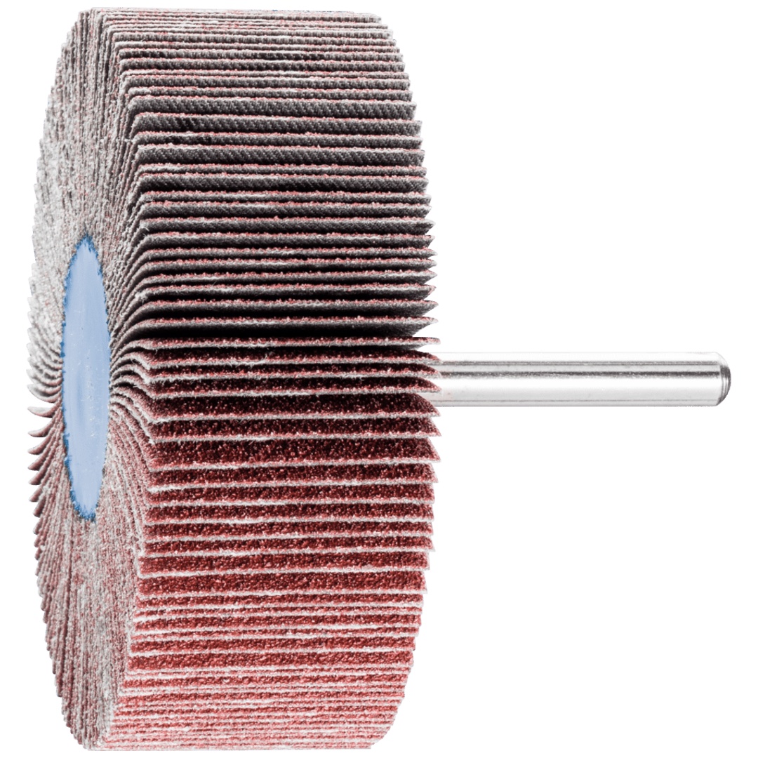 PFERD TOOLS Korund Fächerschleifer F Ø 80x30mm Schaft-Ø 6 mm A80 für Feinschliff und Finish