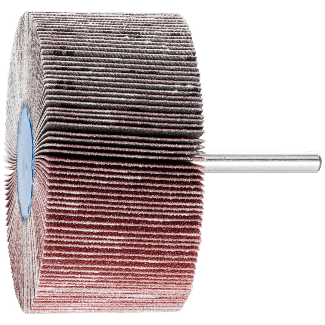 PFERD TOOLS Korund Fächerschleifer F Ø 80x40mm Schaft-Ø 6 mm A120 für Feinschliff und Finish
