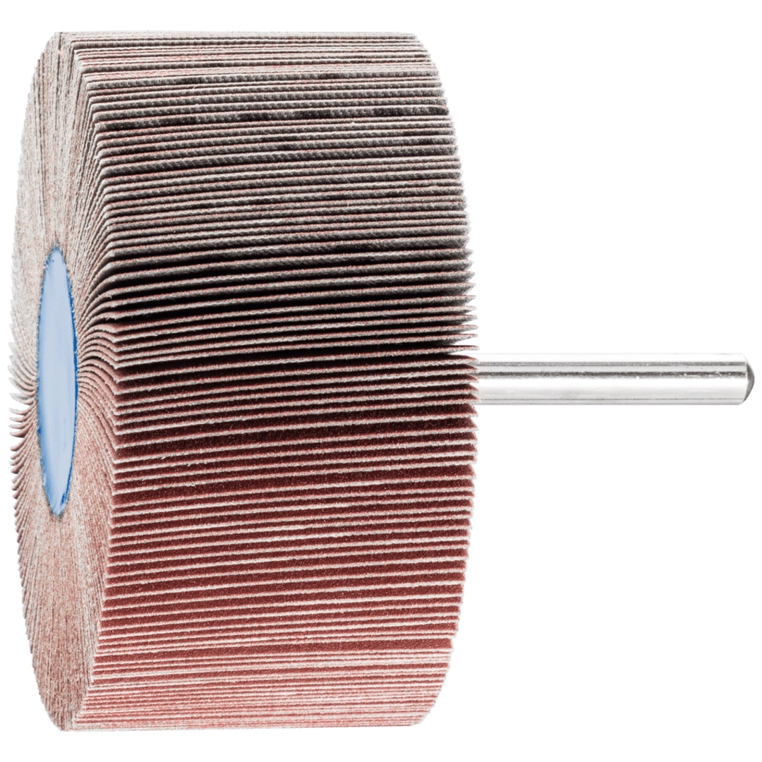 PFERD TOOLS Korund Fächerschleifer F Ø 80x40mm Schaft-Ø 6 mm A240 für Feinschliff und Finish