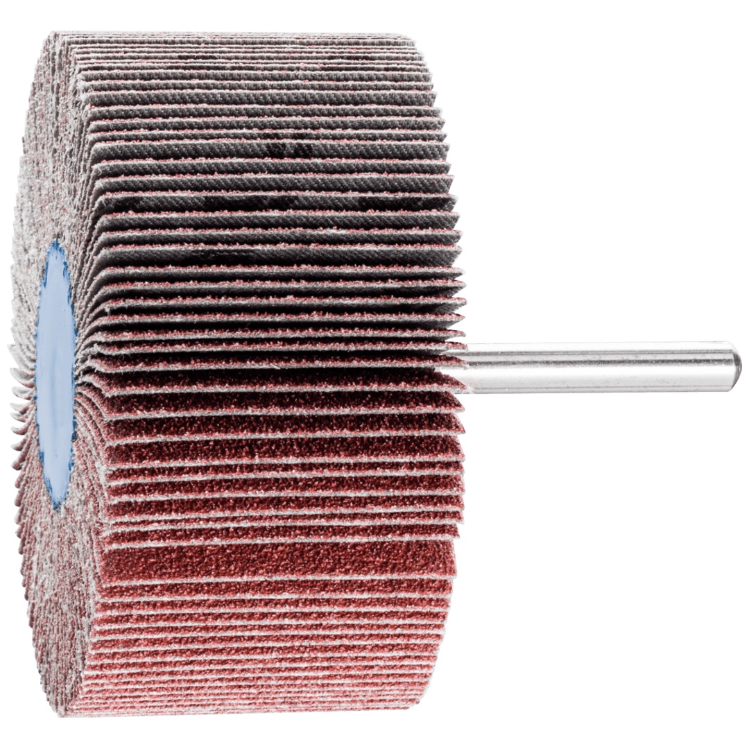 PFERD TOOLS Korund Fächerschleifer F Ø 80x40mm Schaft-Ø 6 mm A60 für Feinschliff und Finish