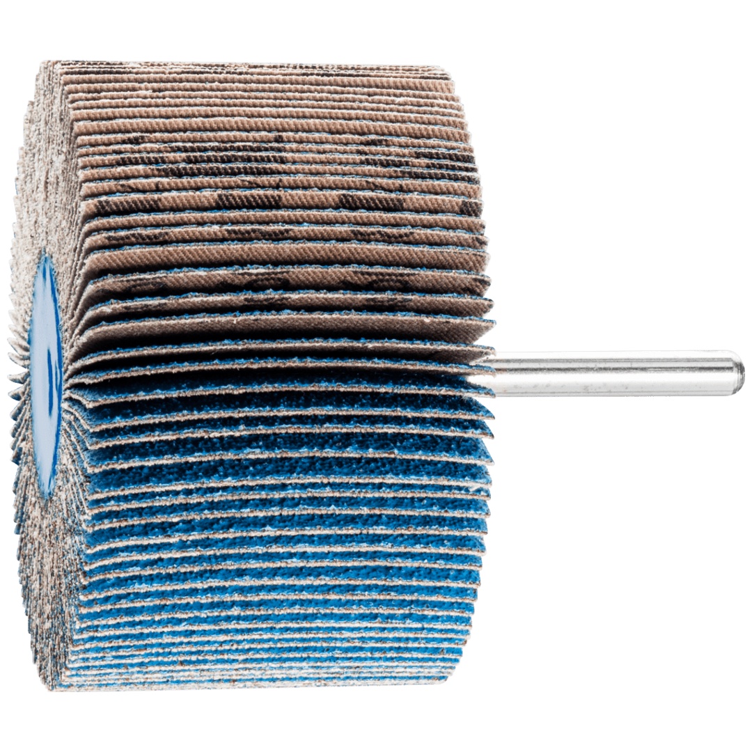 PFERD TOOLS Zirkon Fächerschleifer F Ø 80x50mm Schaft-Ø 6 mm Z-COOL60 für kühlen Schliff auf Edelstahl