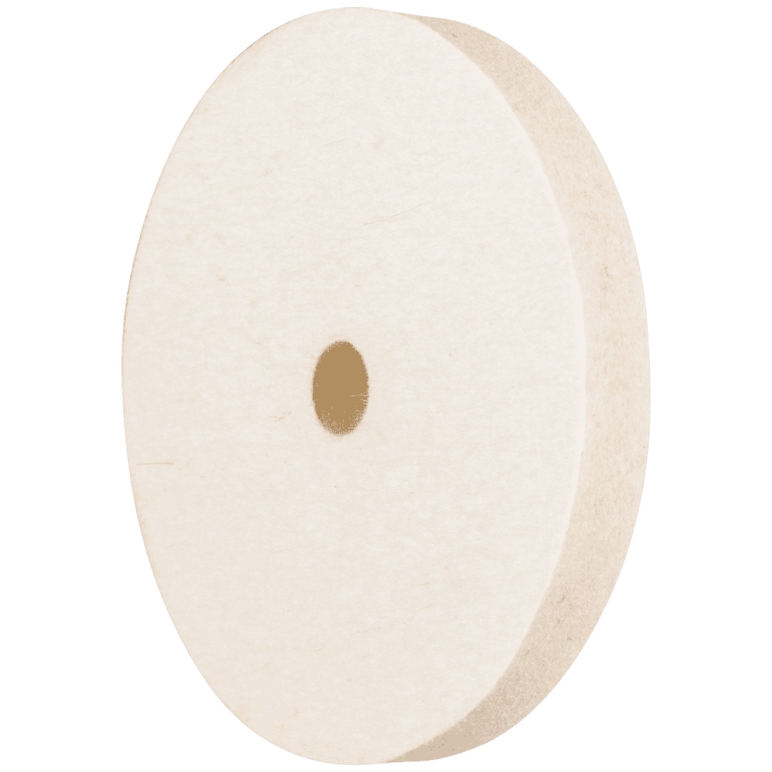 PFERD TOOLS mittelharte Filzscheibe FKSC Ø 80x10mm Bohrung Ø 10mm für universelle Polierarbeiten