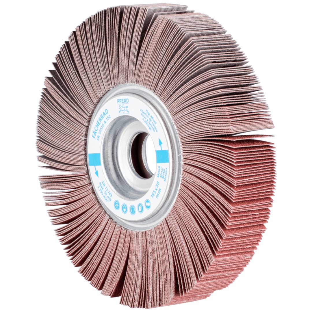 PFERD TOOLS Lamellenschleifrad FR Ø 165x30mm Bohrung Ø 25,4 mm A150 für universelle Anwendung