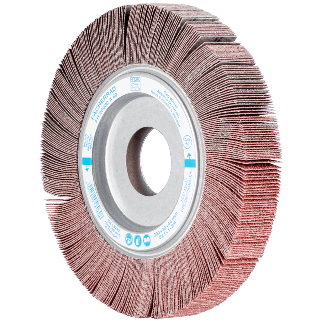PFERD TOOLS Lamellenschleifrad FR Ø 200x30mm Bohrung Ø 44,0mm A60 für universelle Anwendung