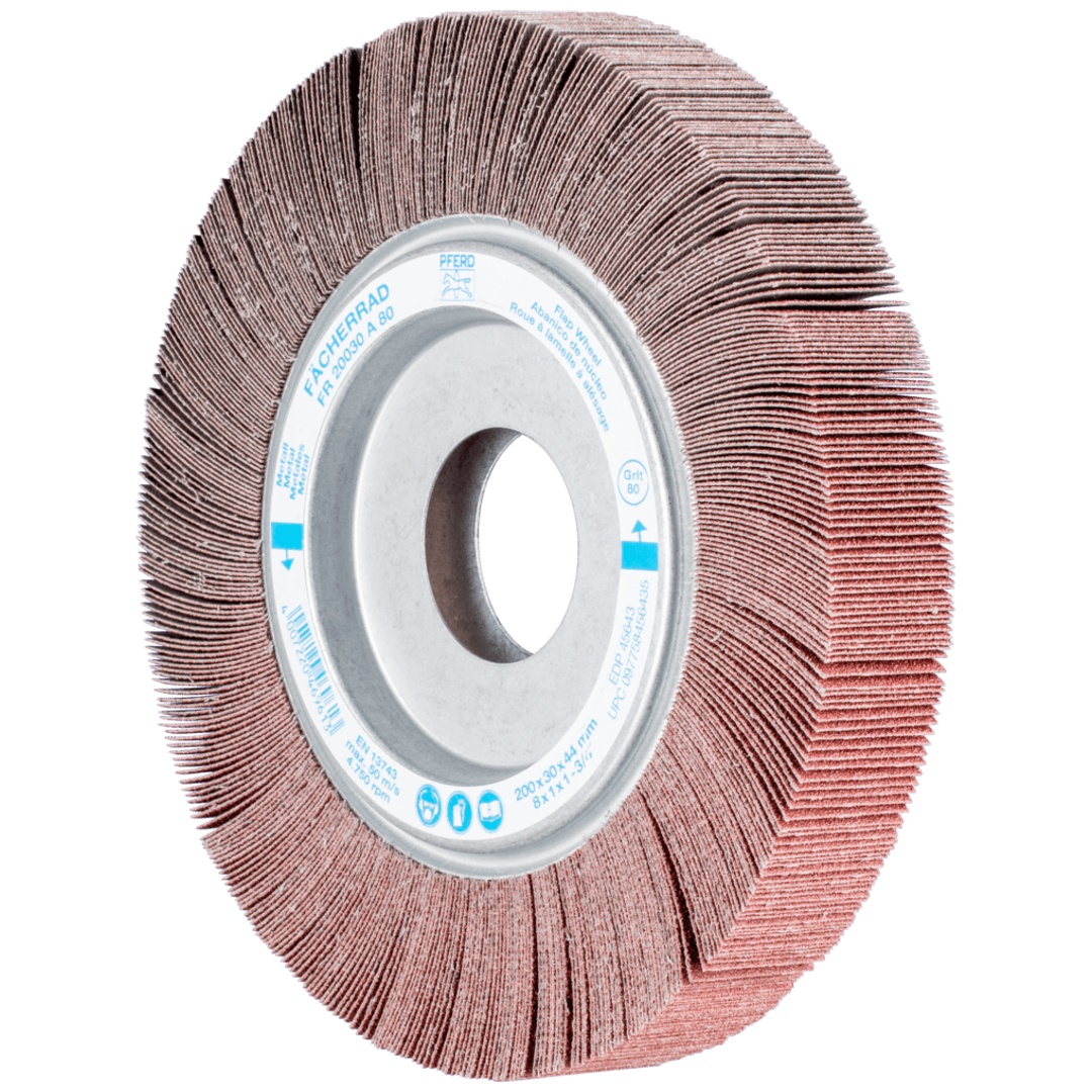 PFERD TOOLS Lamellenschleifrad FR Ø 200x30mm Bohrung Ø 44,0mm A80 für universelle Anwendung