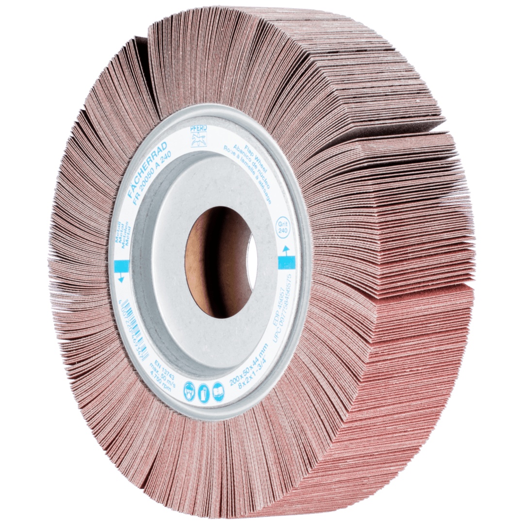 PFERD TOOLS Lamellenschleifrad FR Ø 200x50mm Bohrung Ø 44,0mm A240 für universelle Anwendung