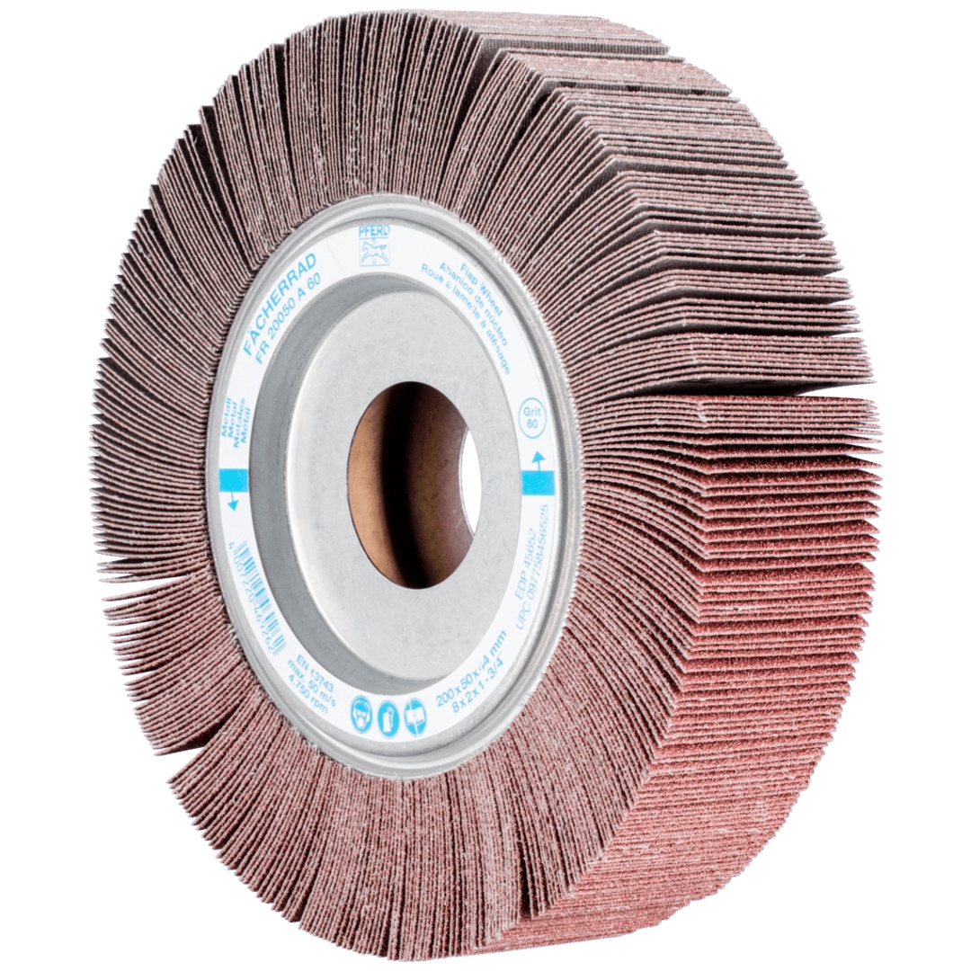 PFERD TOOLS Lamellenschleifrad FR Ø 200x50mm Bohrung Ø 44,0mm A60 für universelle Anwendung