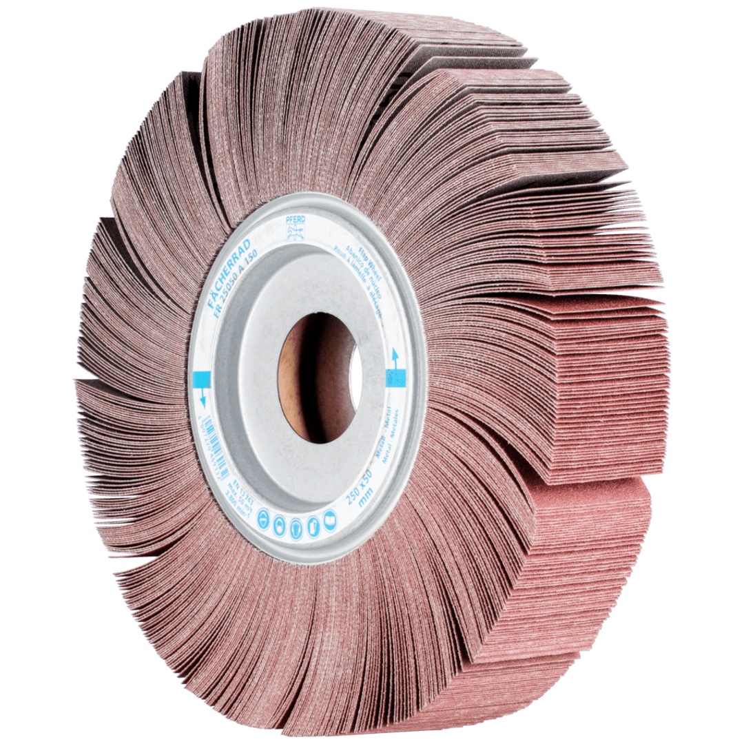 PFERD TOOLS Lamellenschleifrad FR Ø 250x50mm Bohrung Ø 44,0mm A150 für universelle Anwendung