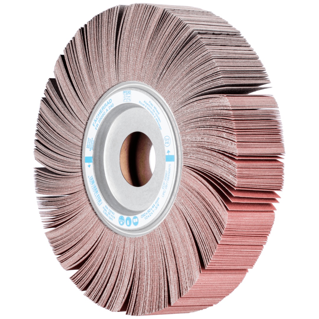 PFERD TOOLS Lamellenschleifrad FR Ø 250x50mm Bohrung Ø 44,0mm A240 für universelle Anwendung
